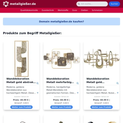 Screenshot metallgießer.de