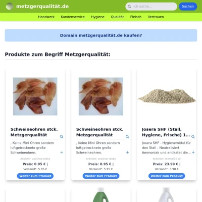 Screenshot metzgerqualität.de