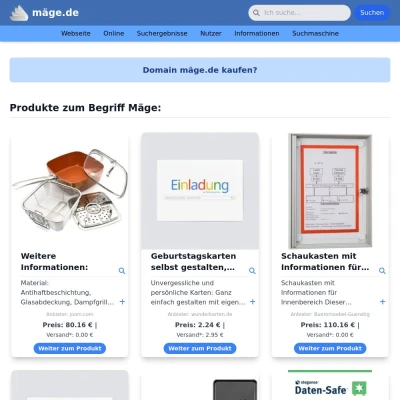 Screenshot mäge.de