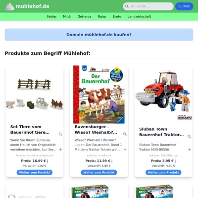 Screenshot mühlehof.de