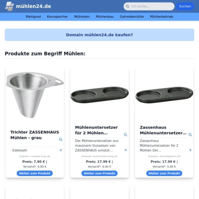 Screenshot mühlen24.de