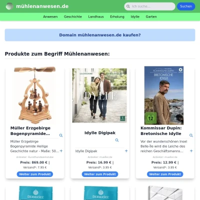Screenshot mühlenanwesen.de