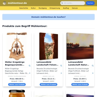 Screenshot mühlentour.de