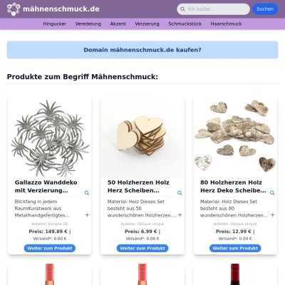 Screenshot mähnenschmuck.de