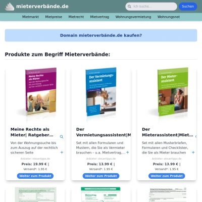 Screenshot mieterverbände.de