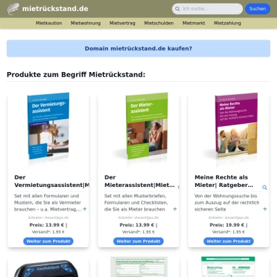 Screenshot mietrückstand.de