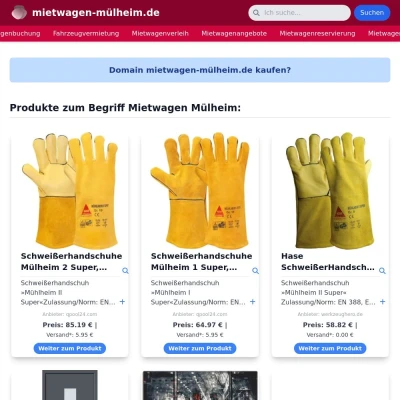 Screenshot mietwagen-mülheim.de