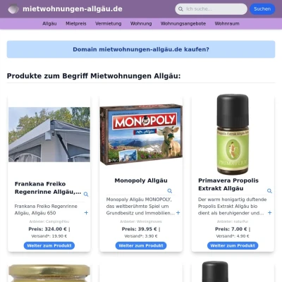 Screenshot mietwohnungen-allgäu.de