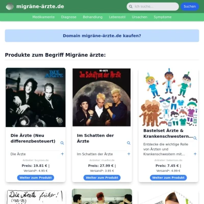 Screenshot migräne-ärzte.de