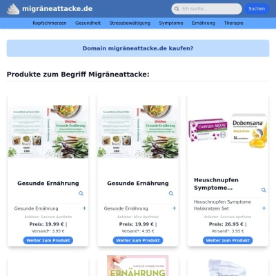 Screenshot migräneattacke.de