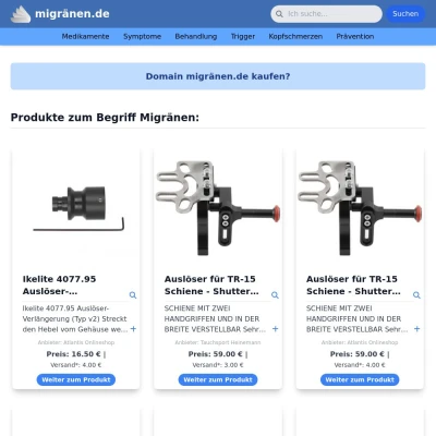Screenshot migränen.de