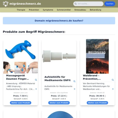 Screenshot migräneschmerz.de