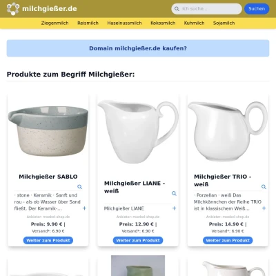 Screenshot milchgießer.de