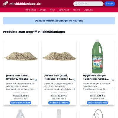 Screenshot milchkühlanlage.de