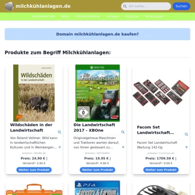 Screenshot milchkühlanlagen.de