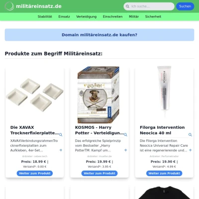Screenshot militäreinsatz.de