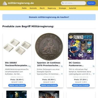 Screenshot militärregierung.de