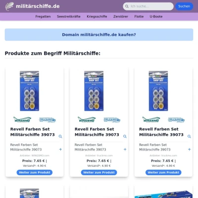 Screenshot militärschiffe.de