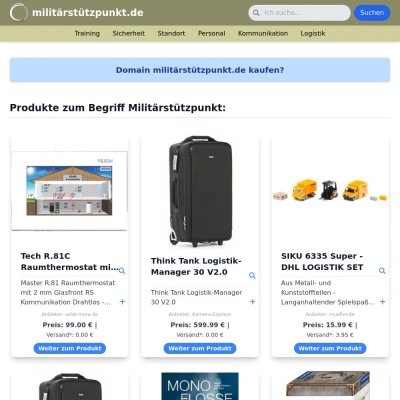 Screenshot militärstützpunkt.de