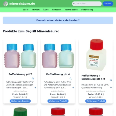 Screenshot mineralsäure.de