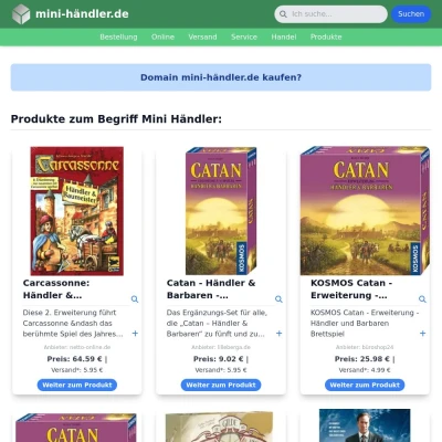 Screenshot mini-händler.de