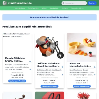 Screenshot miniaturmöbel.de