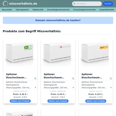 Screenshot missverhältnis.de