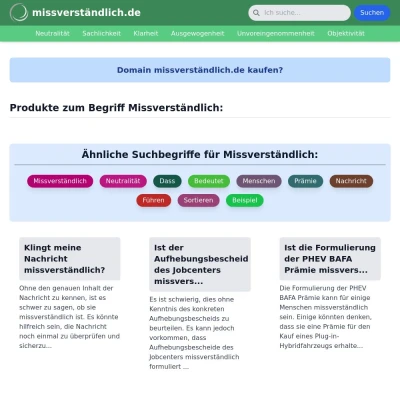 Screenshot missverständlich.de