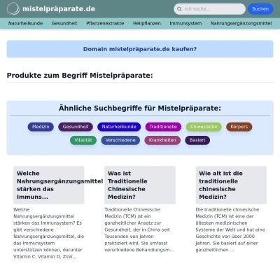 Screenshot mistelpräparate.de