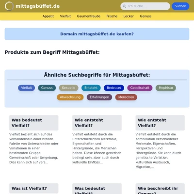 Screenshot mittagsbüffet.de