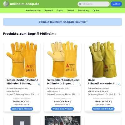 Screenshot mülheim-shop.de