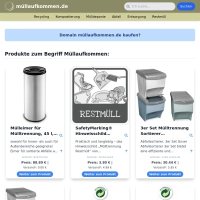 Screenshot müllaufkommen.de