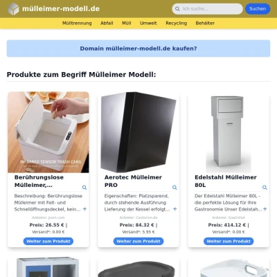 Screenshot mülleimer-modell.de