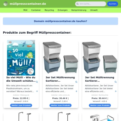 Screenshot müllpresscontainer.de