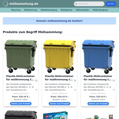 Screenshot müllsammlung.de