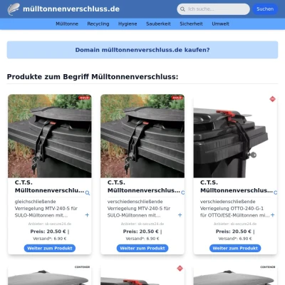 Screenshot mülltonnenverschluss.de
