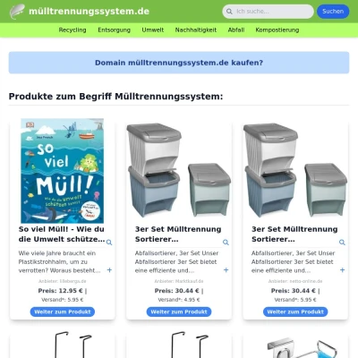 Screenshot mülltrennungssystem.de