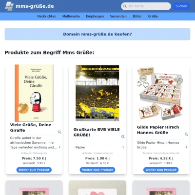 Screenshot mms-grüße.de