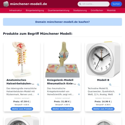 Screenshot münchener-modell.de