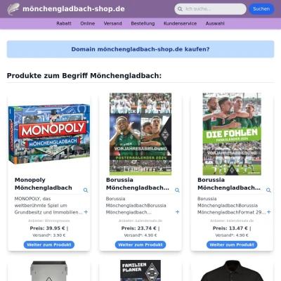 Screenshot mönchengladbach-shop.de