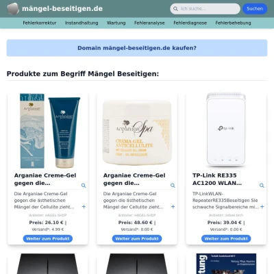 Screenshot mängel-beseitigen.de