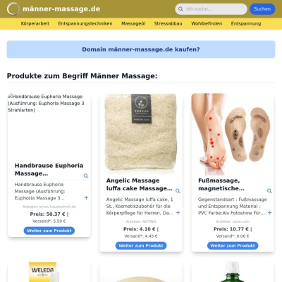 Screenshot männer-massage.de