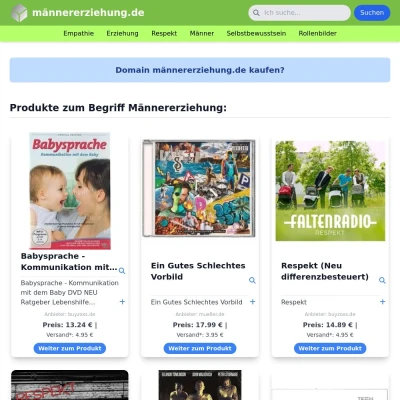 Screenshot männererziehung.de