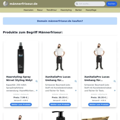 Screenshot männerfriseur.de