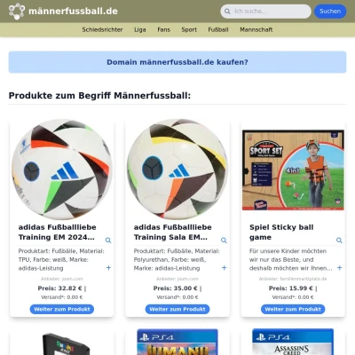 Screenshot männerfussball.de