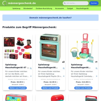 Screenshot männergeschenk.de