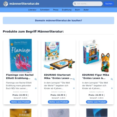 Screenshot männerliteratur.de