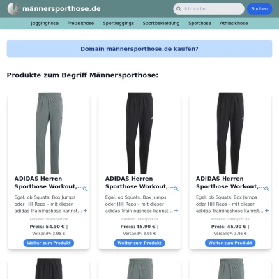 Screenshot männersporthose.de