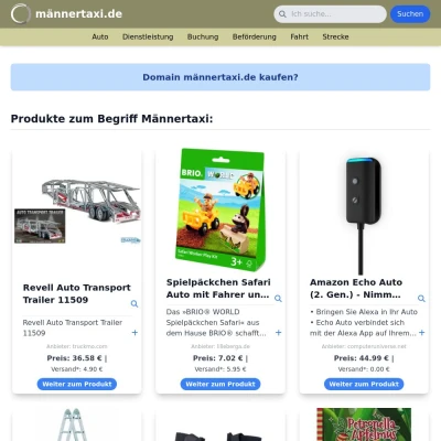 Screenshot männertaxi.de