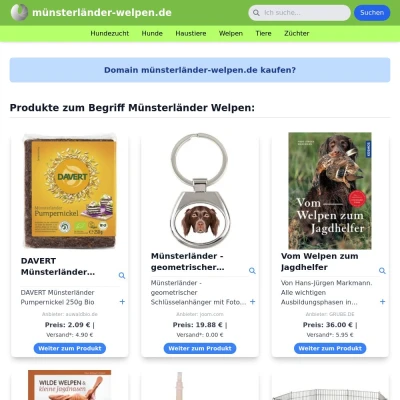 Screenshot münsterländer-welpen.de